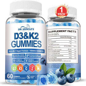 Gummies D3 K2 DR. MUSCLE'S 60 unités vue de face