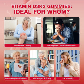 Gummies D3 K2 GRNSECVE avec un goût naturel de fraise