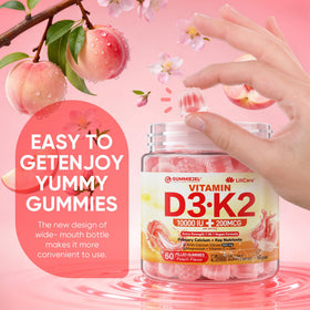 Gummies D3 K2 LILICARE 5000 IU 60 pièces avec étiquette