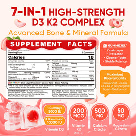 Gummies D3 K2 LILICARE 5000 IU 60 pièces emballage