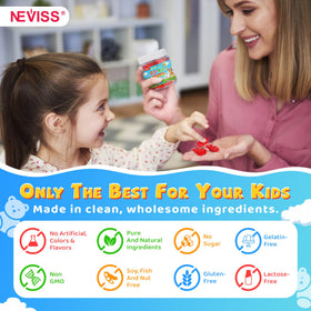 Gummies D3 K2 NEVISS, enfants prenant les gummies