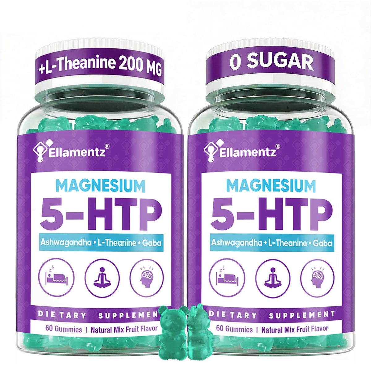 Gummies de 5HTP ELLAMENTZ en pot de 431g