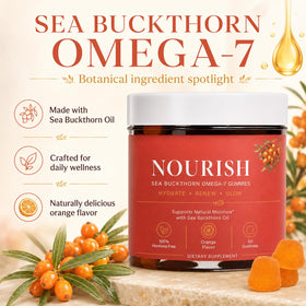 Gummies de Baies de Goji Omega-7 Lumvelle Organics, détails des gummies