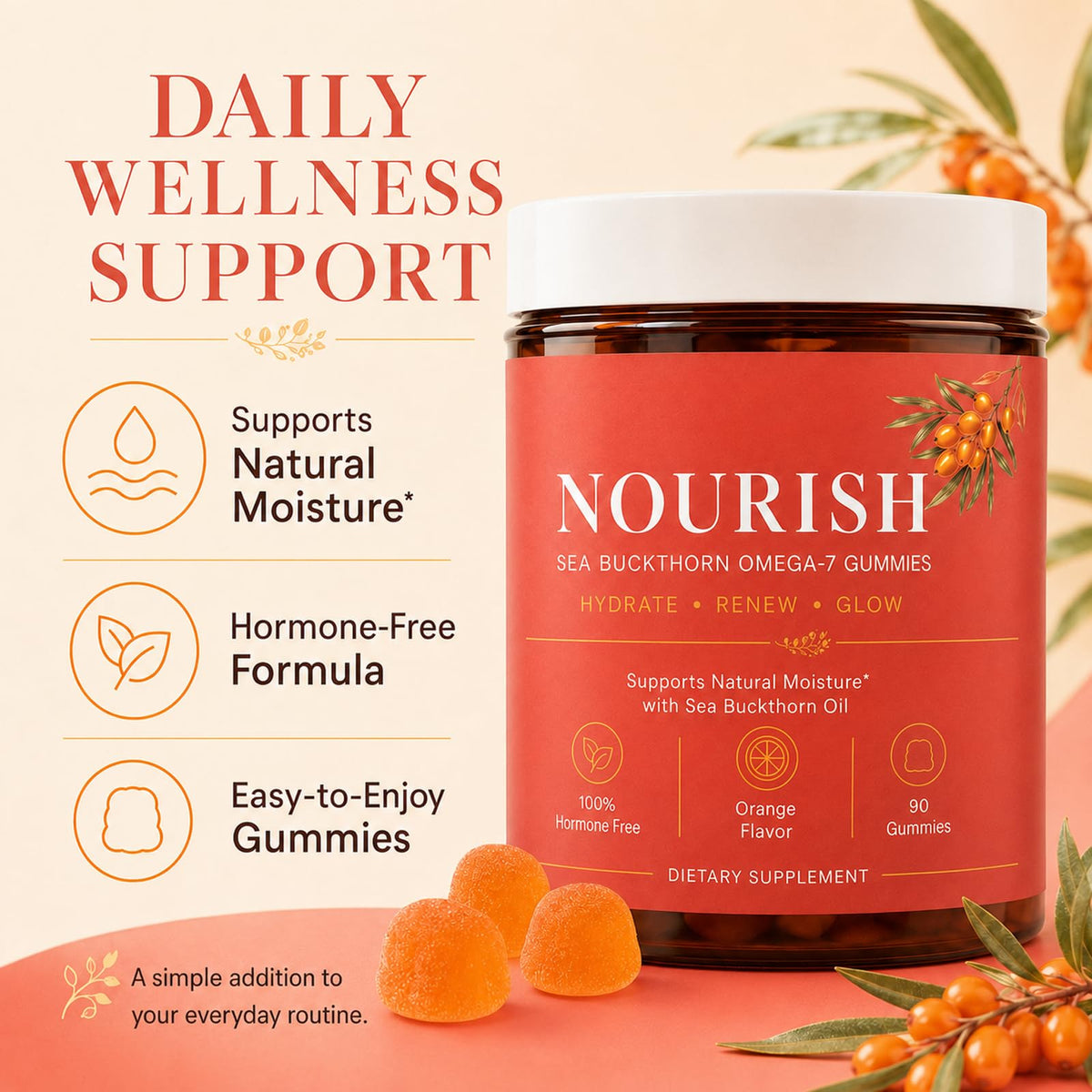 Gummies de Baies de Goji Omega-7 Lumvelle Organics, dosage recommandé