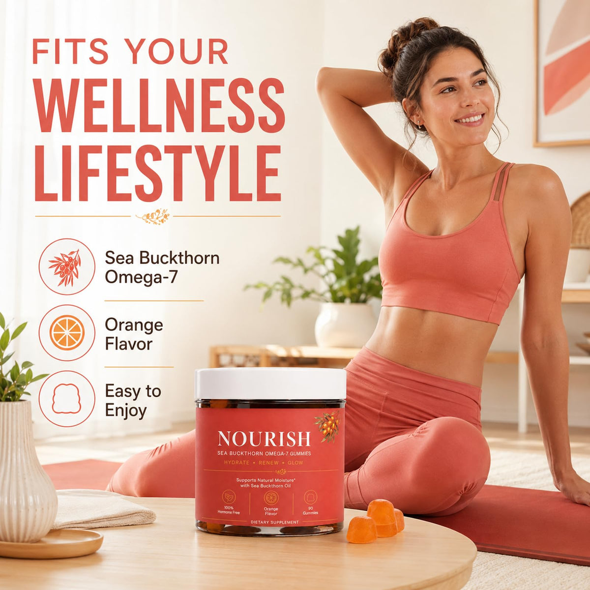 Gummies de Baies de Goji Omega-7 Lumvelle Organics, texture des gummies