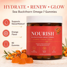 Gummies de Baies de Goji Omega-7 Lumvelle Organics, vue de côté