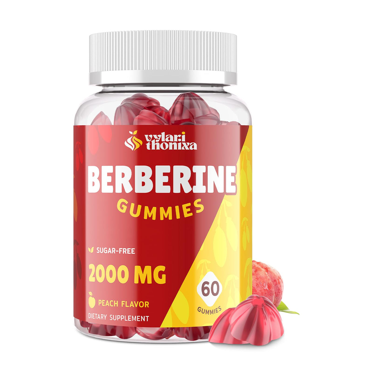 Gummies de Berbérine 2000 mg Vylarithonixa avec Cannelle de Ceylan, vue de face
