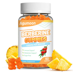Gummies de berbérine Agumoon 1200mg avec cannelle de Ceylan, vue de face
