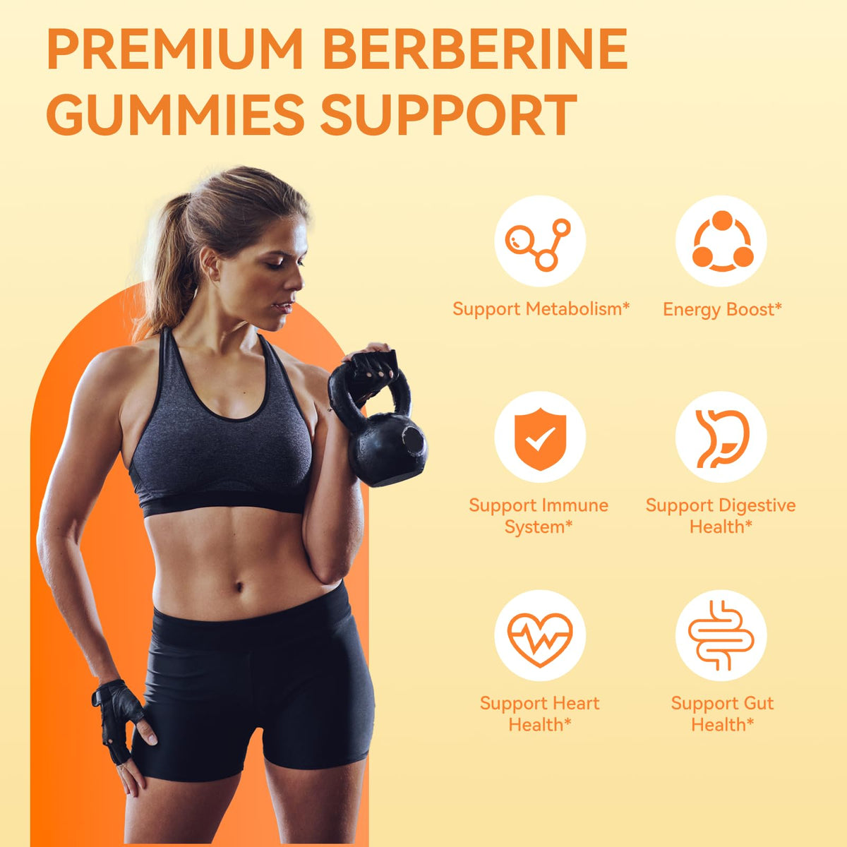 Gummies de berbérine Agumoon 1200mg dans un bol