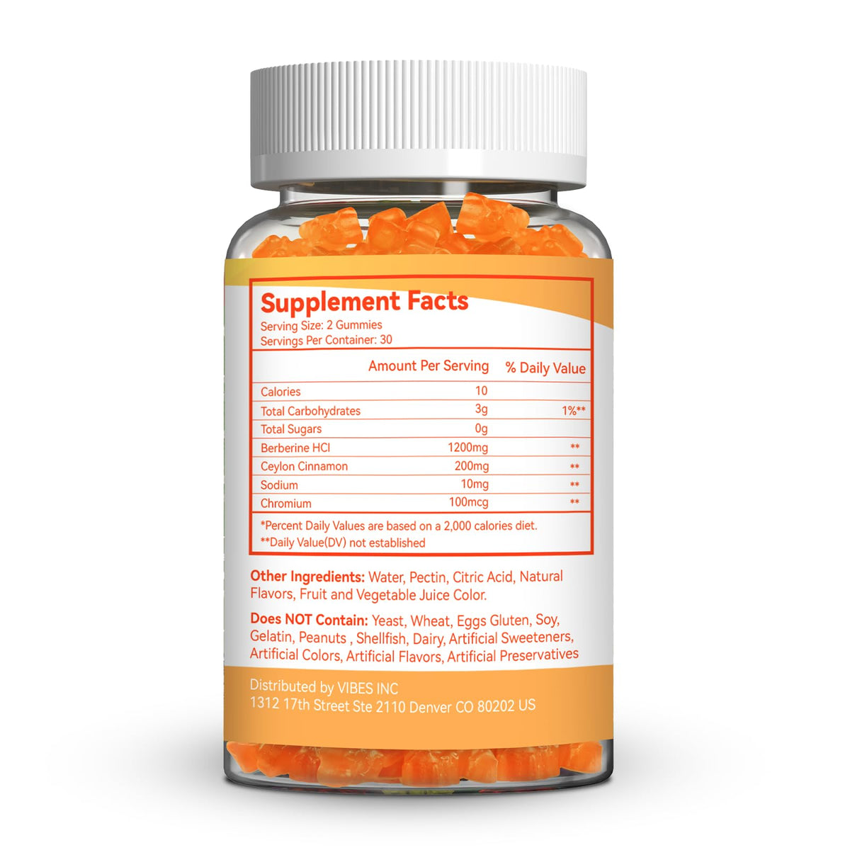 Gummies de berbérine Agumoon 1200mg, présentation sur une table