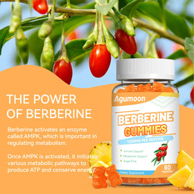 Gummies de berbérine Agumoon 1200mg, texture douce