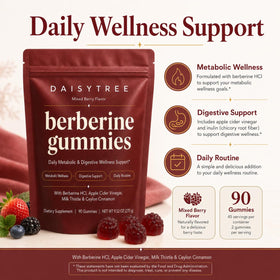 Gummies de berbérine DAISYTREE avec des baies fraîches
