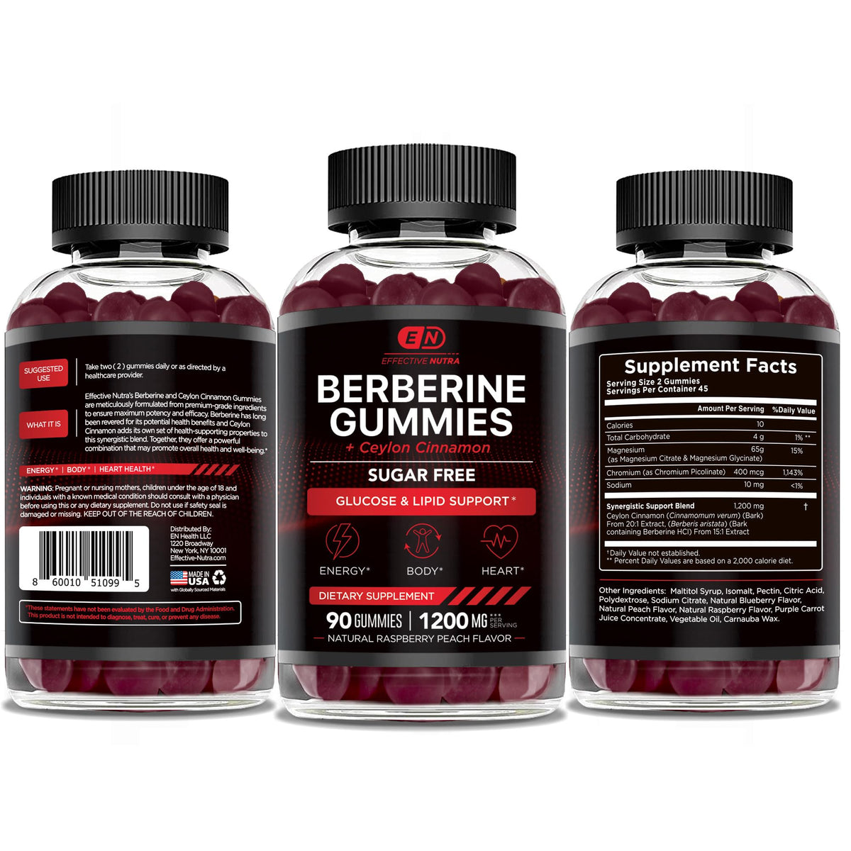 Gummies de Berbérine dans une main, en situation