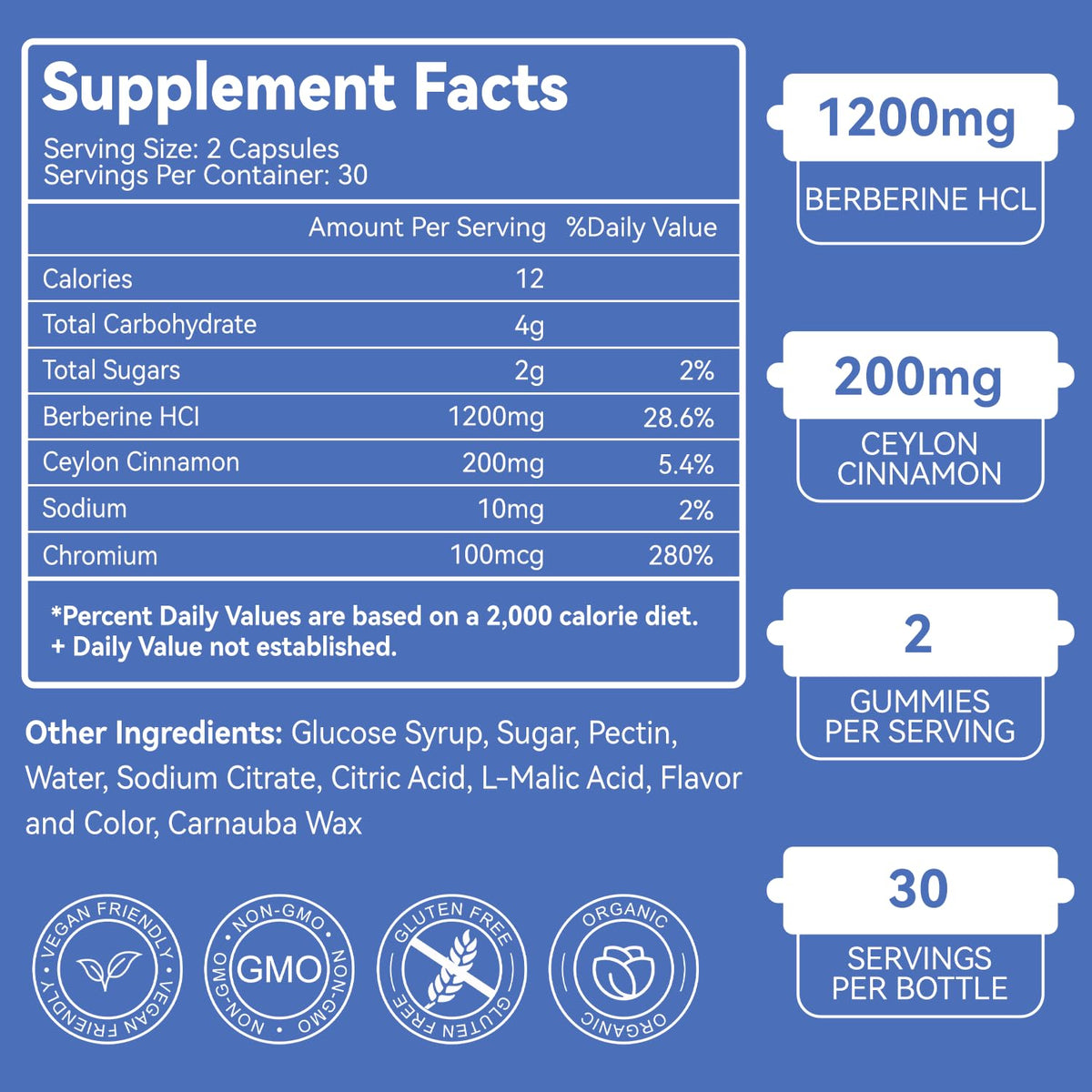 Gummies de Berbérine EAZGOO sur une table, présentation
