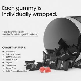 Gummies de Berbérine HCl dans un bol, montrant la texture
