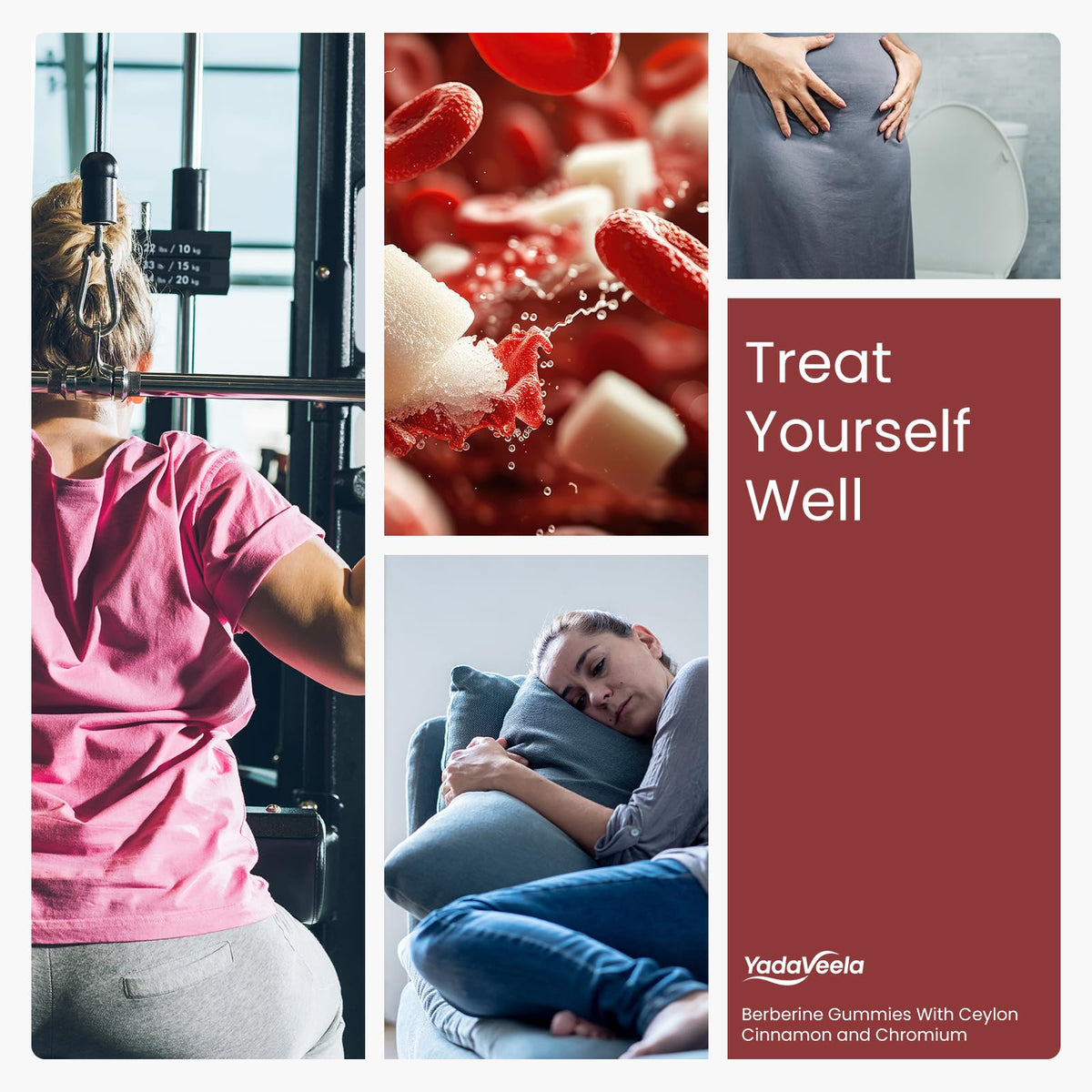Gummies de Berbérine HCl YadaVeela, format individuel et pratique