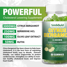 Gummies de bergamote citron Simhould, vue latérale du produit