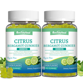 Gummies de Bergamote Citronnée SmildeHeal, 120 pièces, vue de face