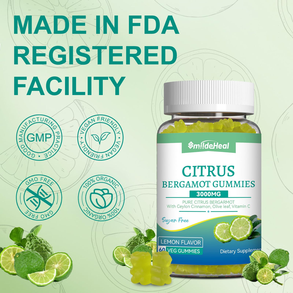 Gummies de Bergamote Citronnée SmildeHeal, prise en main