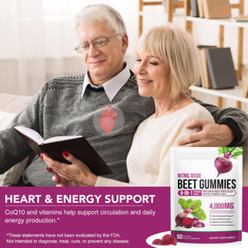 Gummies de betterave avec ingrédients sur une table