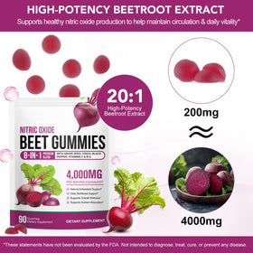 Gummies de Betterave CSDLQNF sur une assiette avec des baies