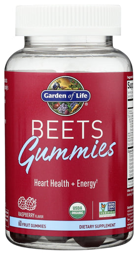 Gummies de Betterave Garden of Life, présentation sur une table