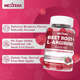 Gummies de betterave Nextdia, vue de dos du pot