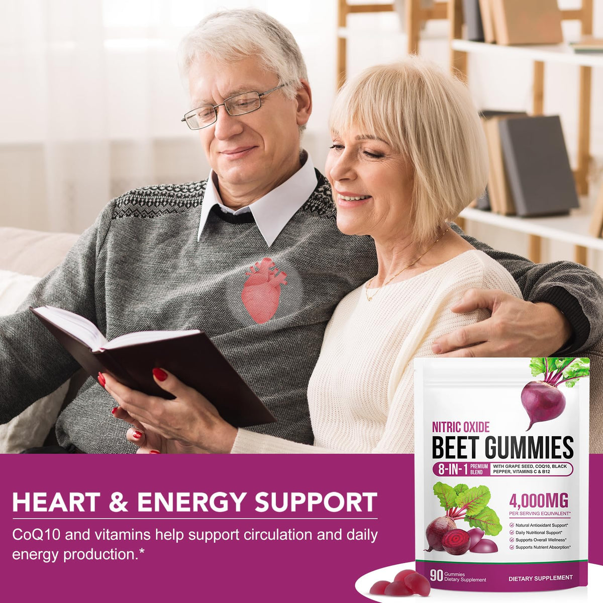 Gummies de Betterave NIFEISHI, mise en avant des ingrédients naturels
