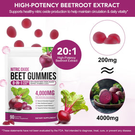 Gummies de betterave TAKNFDMY avec une main tenant un gummy