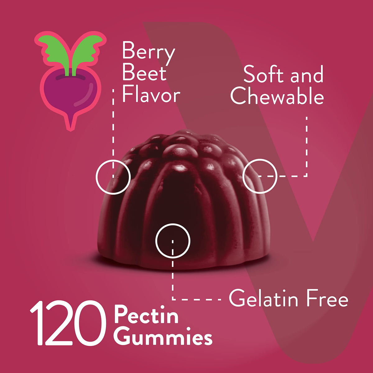 Gummies de Betterave Viteey ouvertes montrant les gummies individuelles