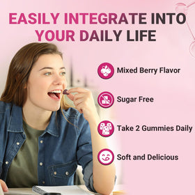 Gummies de betterave Wiszeen dans une main, présentation