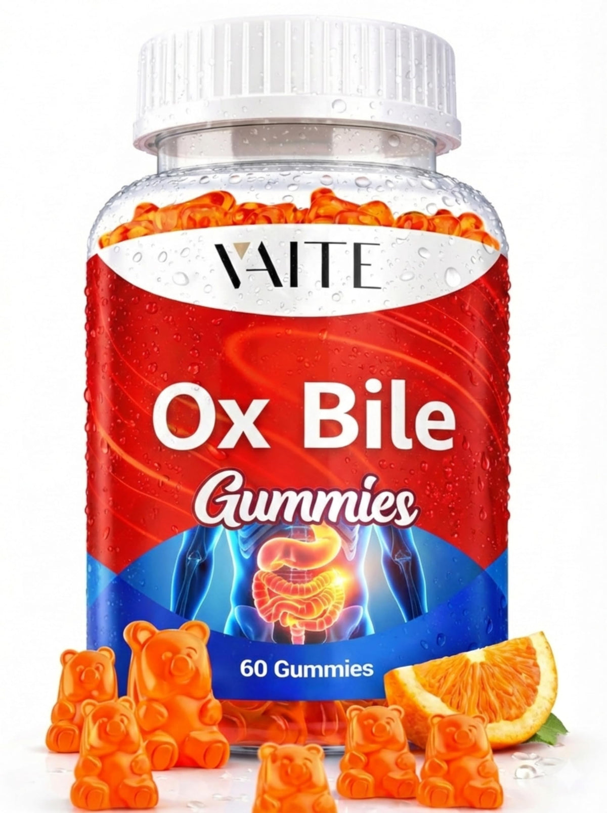 Gummies de bile de boeuf VAITE 500mg, vue de face
