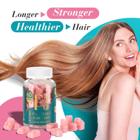 Gummies de Biotine Lazpowfi, détail des gummies en forme d'ours