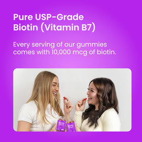 Gummies de Biotine NutraChamps sur fond blanc
