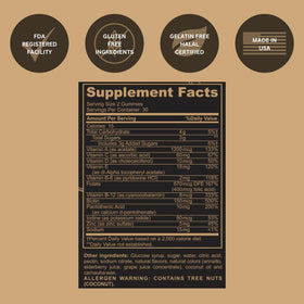 Gummies de Black Girl Vitamins sur une table en bois