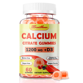Gummies de calcium 1200 mg D3 K2 tsunshnes vue de face