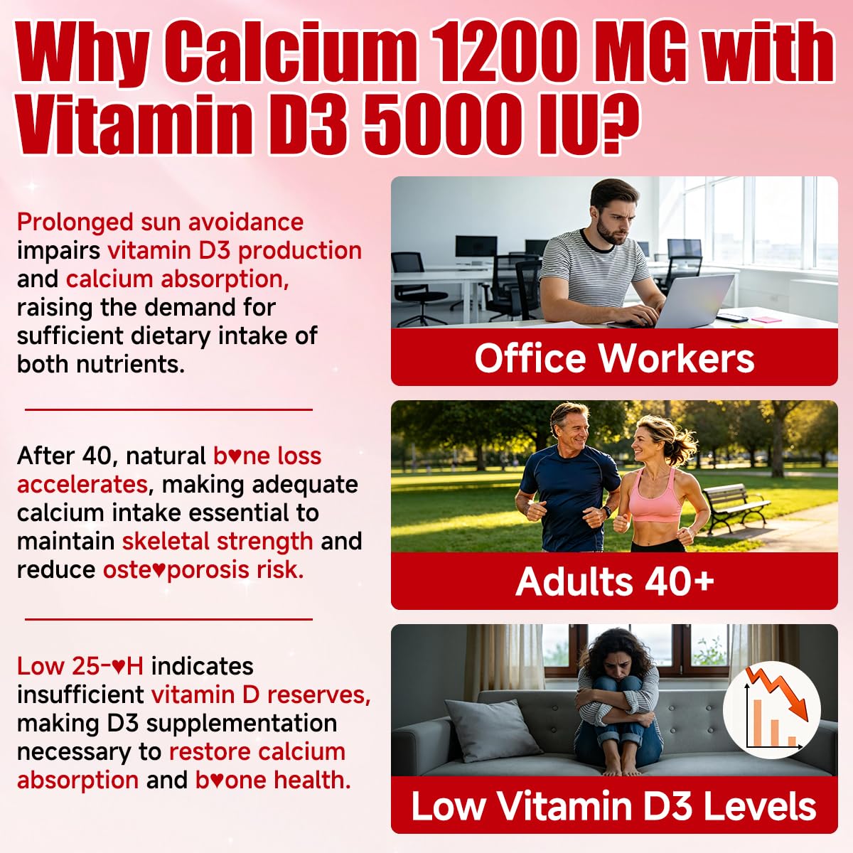 Gummies de calcium BSSTABBON 1200 mg dans une main