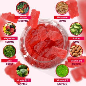 Gummies de Calcium BVIVLOO, vue de côté