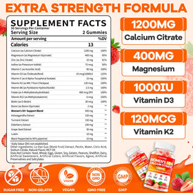 Gummies de calcium Ceecisee avec saveur de fraise, vue de face