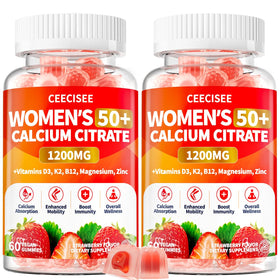 Gummies de calcium citrate Ceecisee 1200mg pour femmes 50+