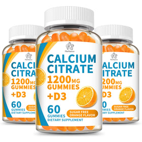 Gummies de calcium citrate Herbance 1200 mg avec vitamine D3, vue de face