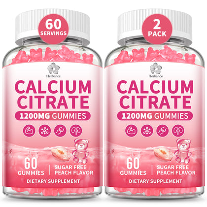 Gummies de Calcium Citrate Herbance 1200 mg, vue de face