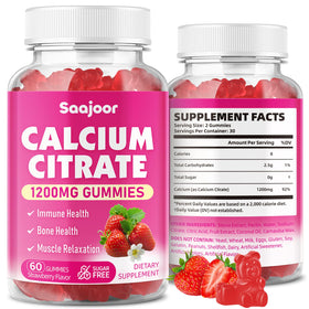 Gummies de calcium citrate Saajoor 1200 mg, emballage avant
