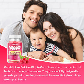 Gummies de calcium citrate Saajoor, vue de côté montrant la texture