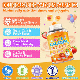 Gummies de calcium Edmmyliy dans un bol sur une table