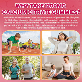 Gummies de Calcium GZ HAOYUAN avec label nutritionnel affiché
