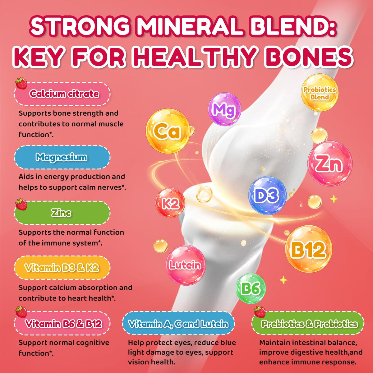 Gummies de calcium GZ HAOYUAN montrant la texture moelleuse
