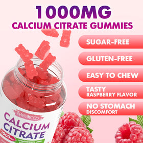 Gummies de calcium MEENCCD avec ingrédients mentionnés