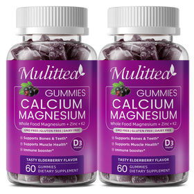 Gummies de calcium Mulittea 472g avec Vitamine D3 et K2 vue de face