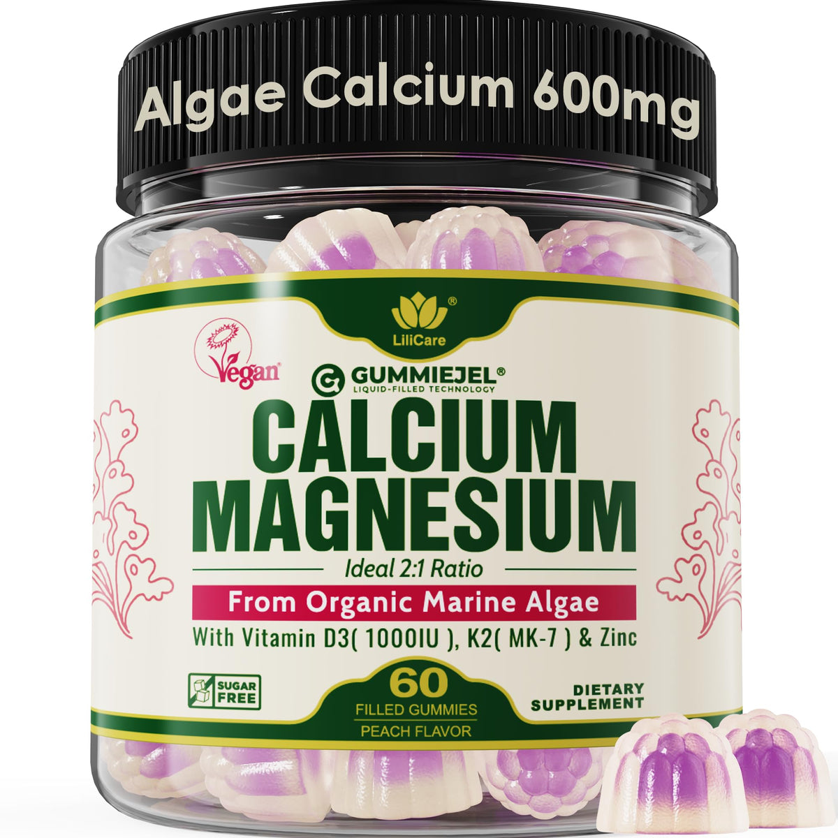 Gummies de Calcium Végétal LILICARE 600mg, vue avant